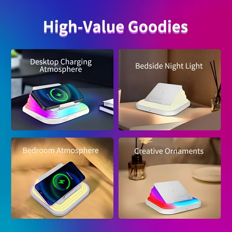 Cargador Inalambrico Led Retractil